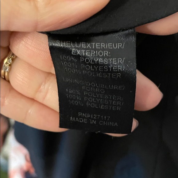 Badgley Mischka Dark Floral Duster Jacket in floral printed crepe Size 6 - Picture 7 of 10